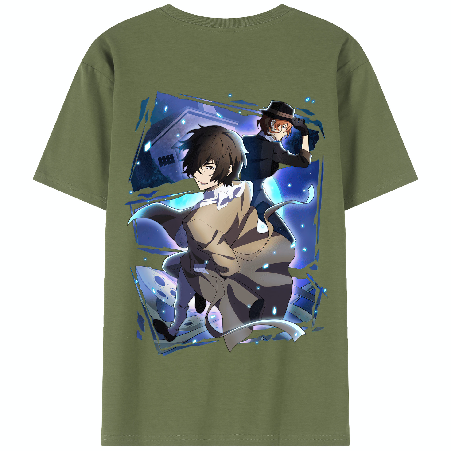 （画像用） 文豪ストレイドッグス Bungo Stray Dogs 綿100％半袖Tシャツ（背面プリント）